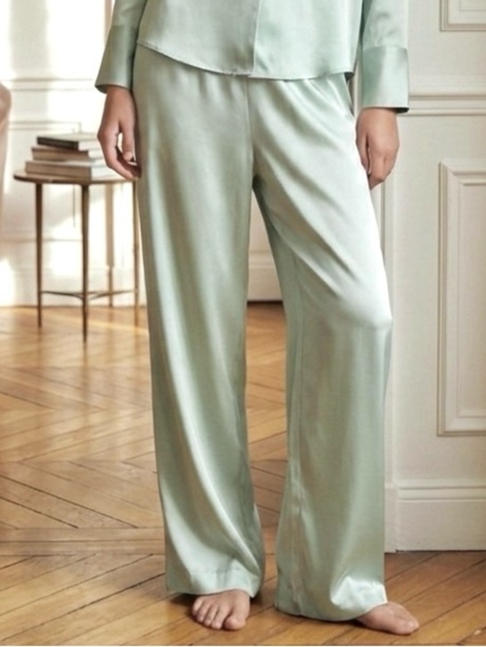M. Zara FULL LENGTH SILK PANTS